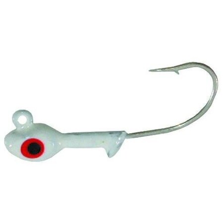 Got-Cha Grub Head, 14 Oz, 10 Hook, White, 100Pack BSWG14100-1